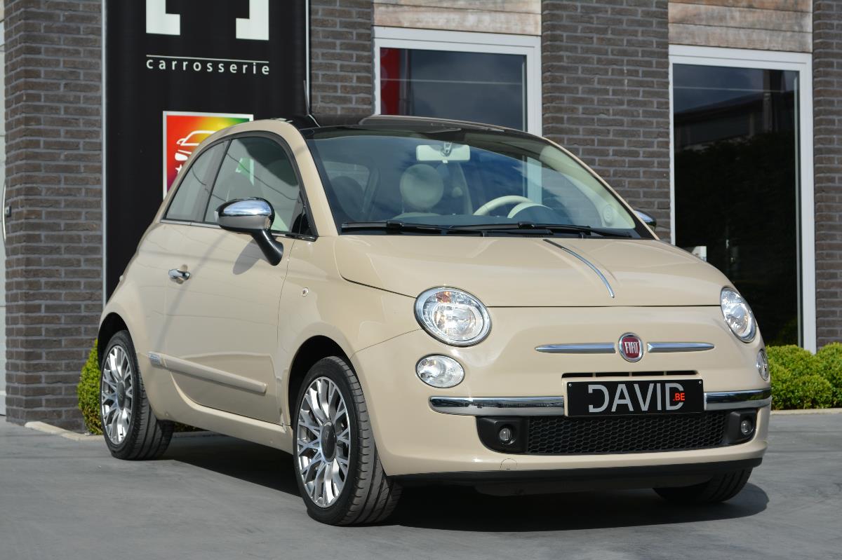 Fiat 500 1.2 lounge beige cappuccino (moccalatte) met